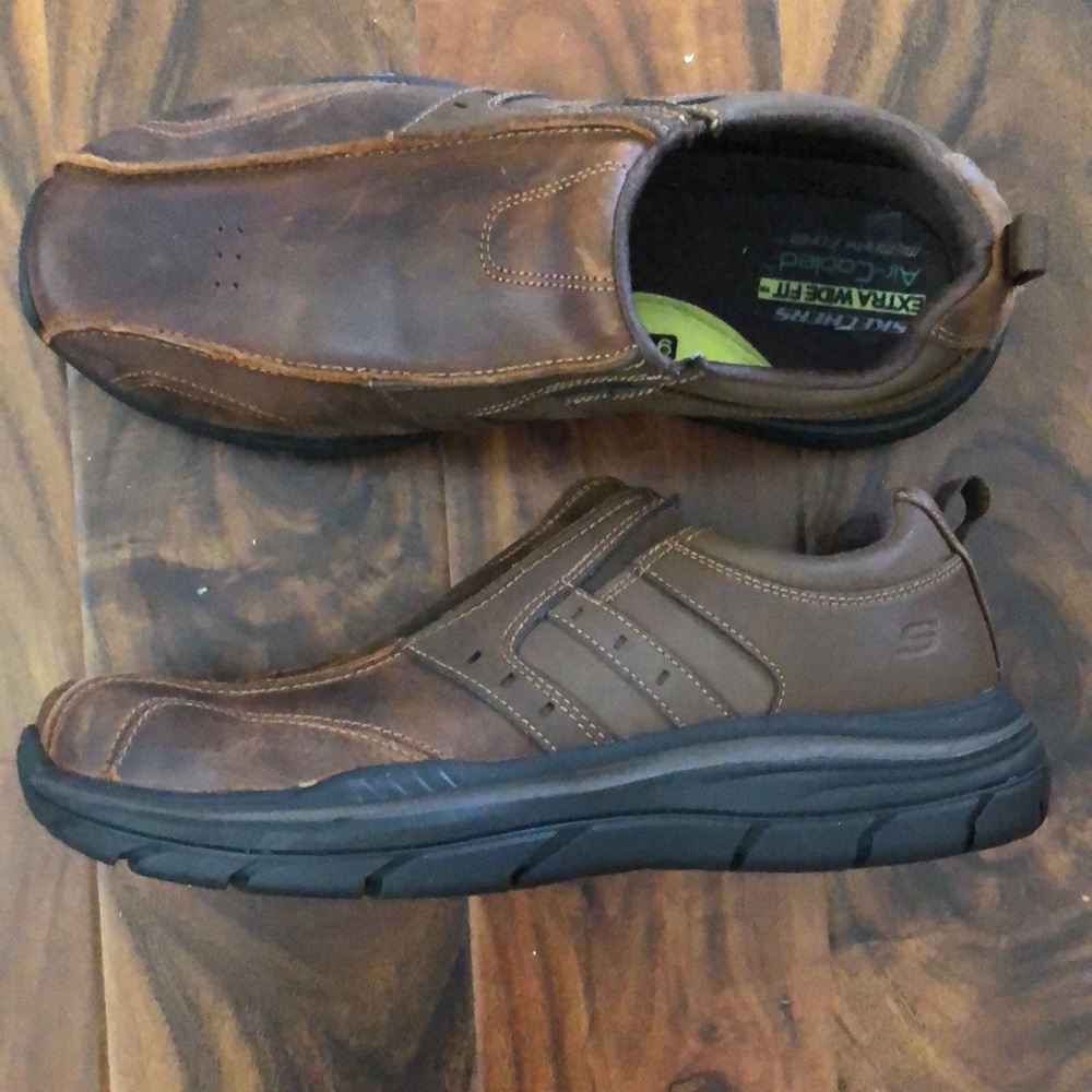 Skechers Men's Brown Slip-On Shoes